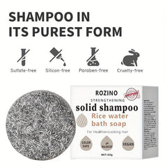 Rice Water Bath Soap Shampoo Cake Silicone Control Refreshing Hair
