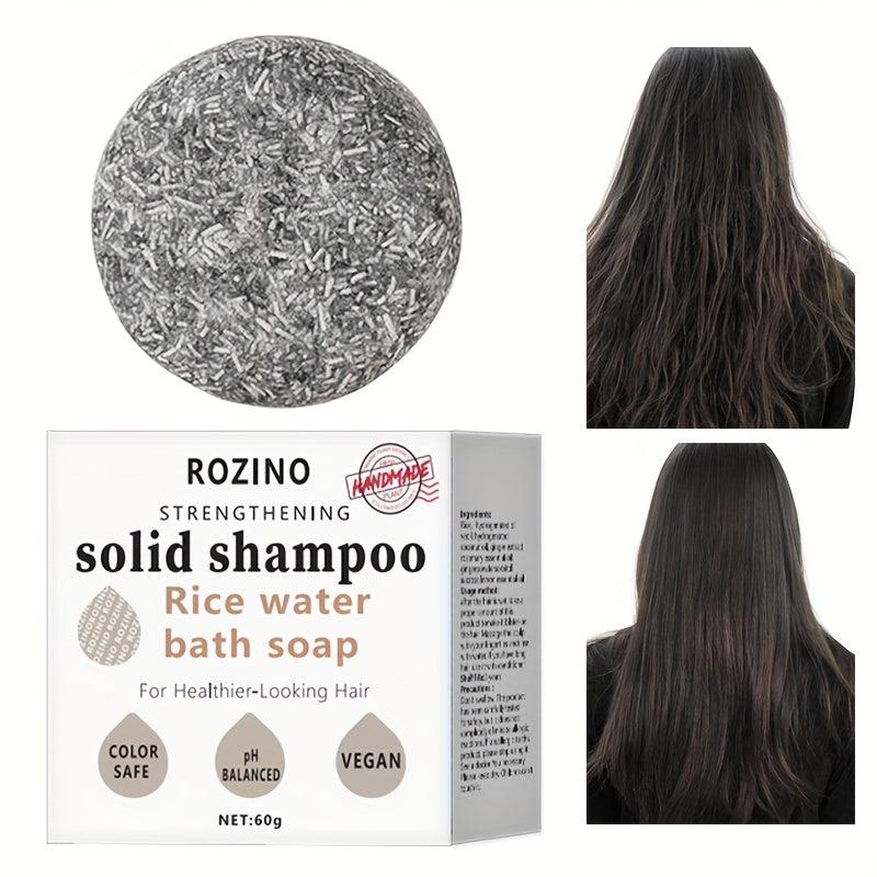 Rice Water Bath Soap Shampoo Cake Silicone Control Refreshing Hair
