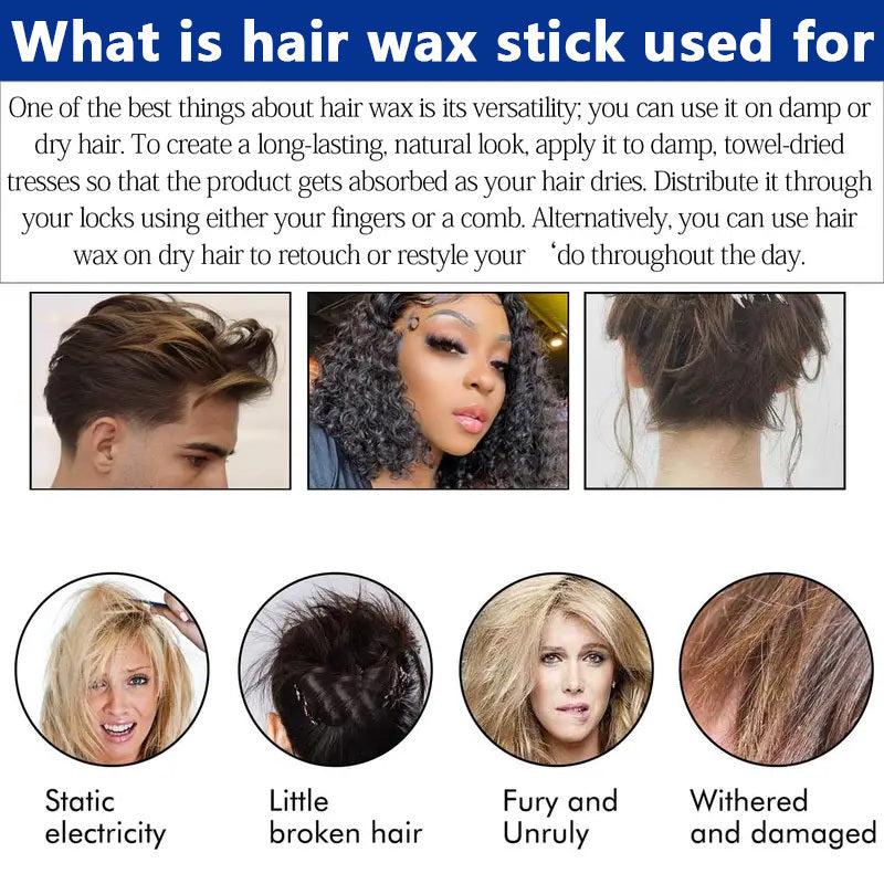 Hair Stick Wax for Frizz Hair Wigs with Comb Set