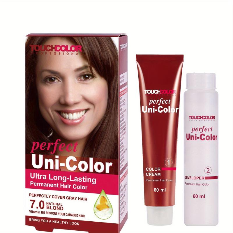 Long Lasting Permanent Hair Cream Dye Kit - 60ml Cream & 60ml Developer