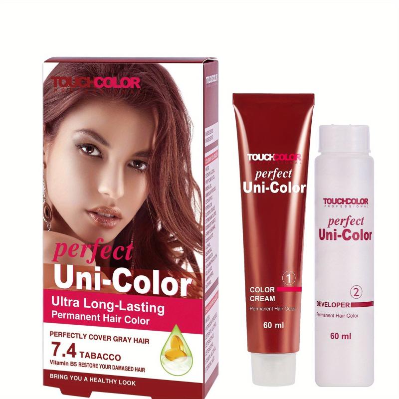 Long Lasting Permanent Hair Cream Dye Kit - 60ml Cream & 60ml Developer