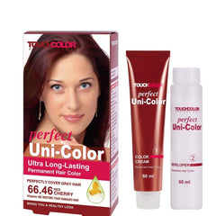Long Lasting Permanent Hair Cream Dye Kit - 60ml Cream & 60ml Developer