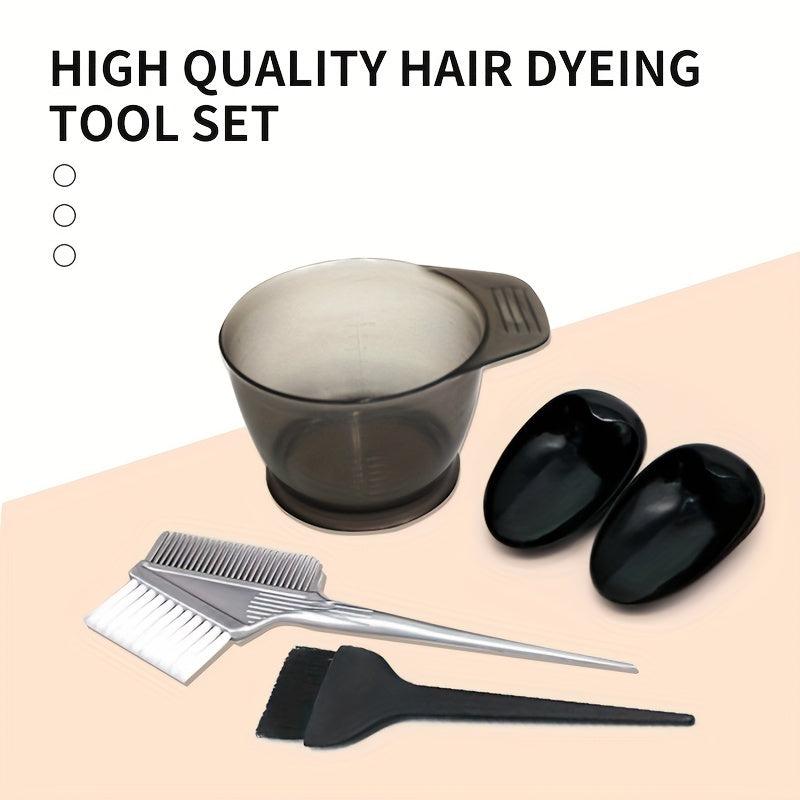 Hair Dyeing Tool Set: Bowl, Comb, Brush, Earmuffs