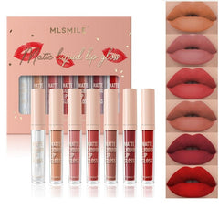 7-Color Velvet Matte Liquid Lipstick Set Waterproof Long Lasting