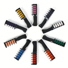 6 Colors Washable Hair Chalk Comb Y2K Temporary Crayons Hair Dyeing Tool