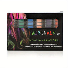 6 Colors Washable Hair Chalk Comb Y2K Temporary Crayons Hair Dyeing Tool