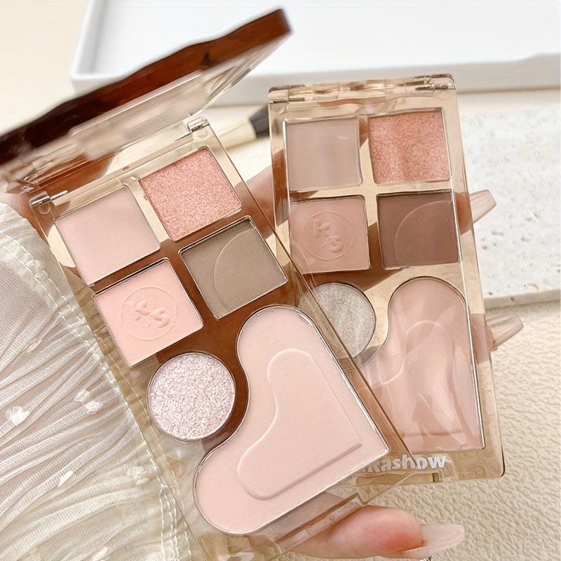 6 Eyeshadow Blush Highlighter Makeup Palette