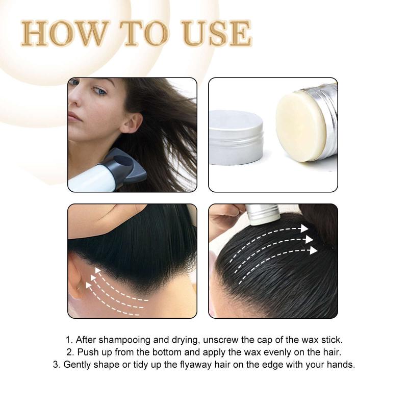 Hair Wax Stick Long Lasting Styling Anti Frizz Shattering Hair Care