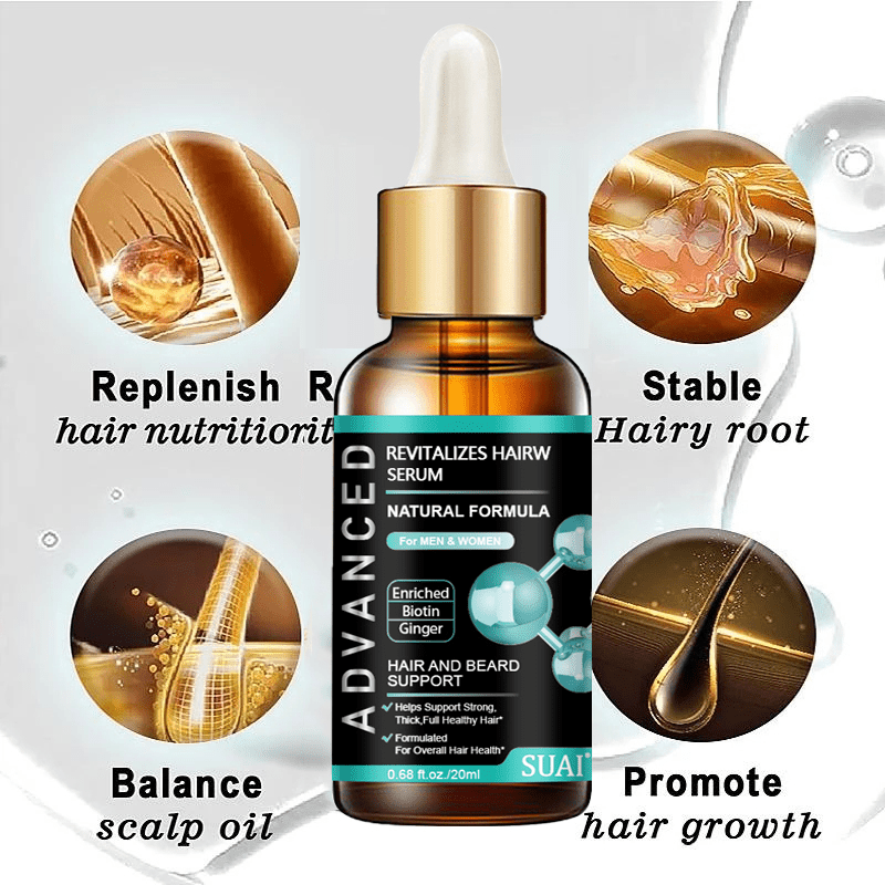 Ginger Hair Care Vitamins Natural Hair Serum for Thicker Healthier Hair