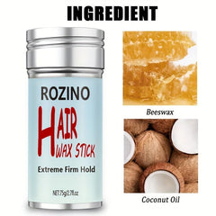 Hair Styling Wax Stick Rod Non greasy Hair Finish Anti frizz Natural Extract
