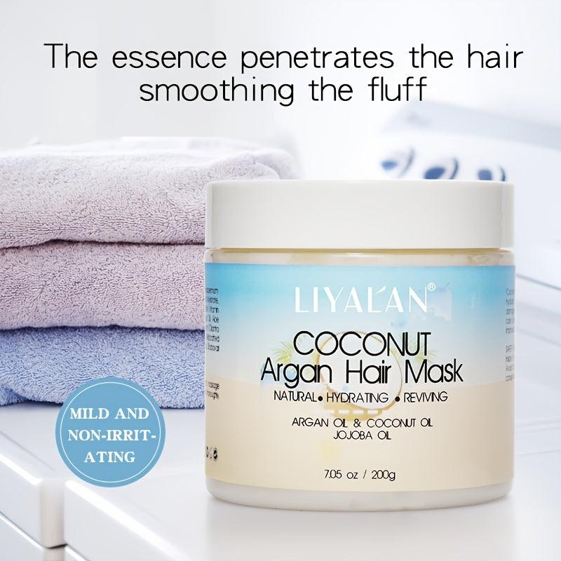 LIYALAN Argan Hair Mask Professional Moisturizing Repair 200g