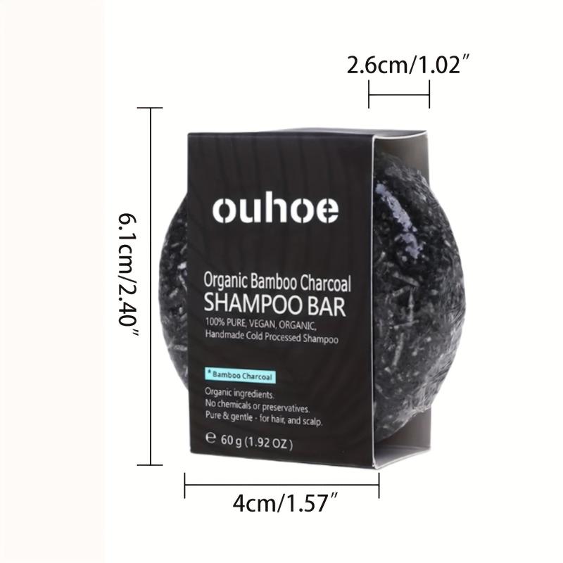 Bamboo Charcoal Shampoo Soap Deep Cleansing Scalp Hair Strength