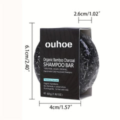 Bamboo Charcoal Shampoo Soap Deep Cleansing Scalp Hair Strength