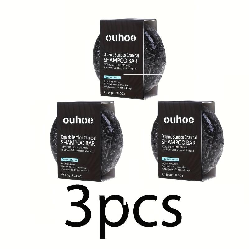 Bamboo Charcoal Shampoo Soap Deep Cleansing Scalp Hair Strength