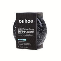 Bamboo Charcoal Shampoo Soap Deep Cleansing Scalp Hair Strength