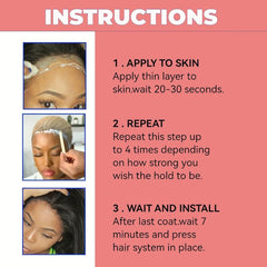 Hair Extension Kit Waterproof Lace Wig Glue Hair Remove Babyhair Brush