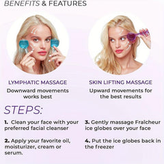 Facial Ice Globes Face Massager Cooling Globes Beauty Tighten Skin