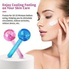 Facial Ice Globes Face Massager Cooling Globes Beauty Tighten Skin