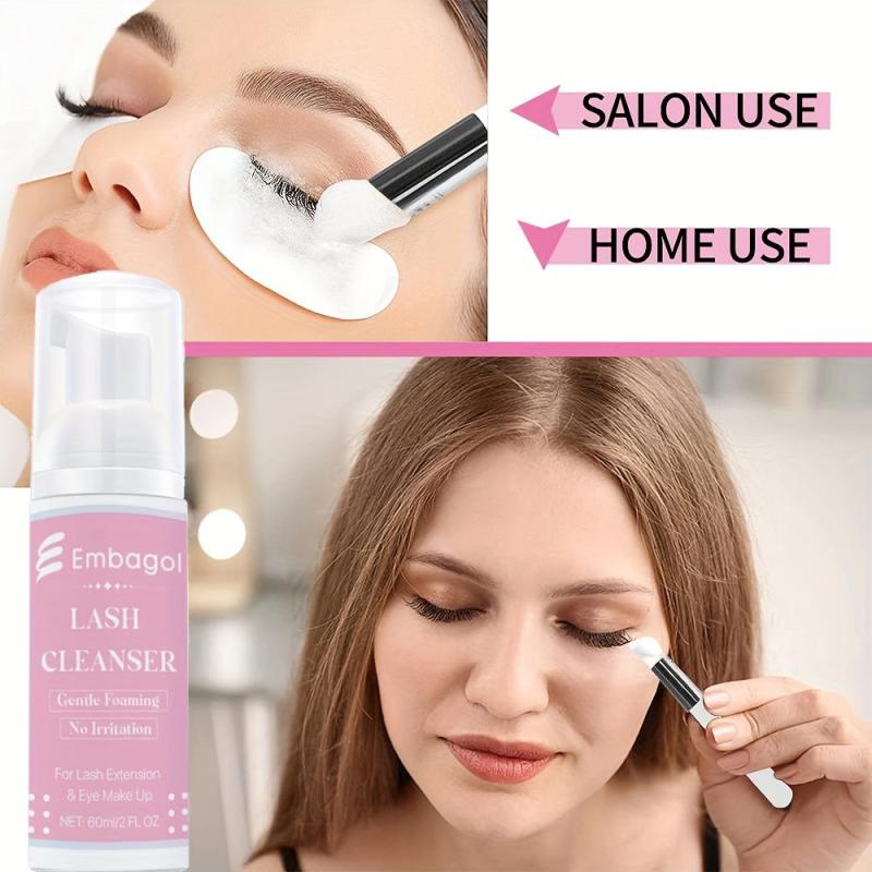 60ml Lash Shampoo Extension Foam Cleaning Salon Home Lash Tool Supplies