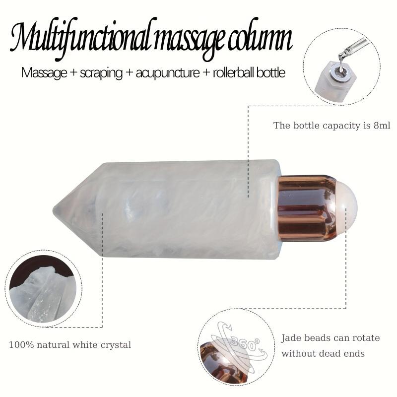 Crystal Face Massage Roller Stick with Essential Bottle