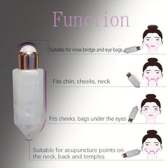 Crystal Face Massage Roller Stick with Essential Bottle