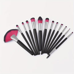 13PCS Wooden Handle Makeup Brush Set Synthetic Bristles Ideal Beauty