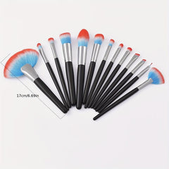 13PCS Wooden Handle Makeup Brush Set Synthetic Bristles Ideal Beauty
