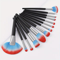 13PCS Wooden Handle Makeup Brush Set Synthetic Bristles Ideal Beauty