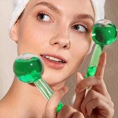 Facial Ice Globes 2PCS Cooling Globes for Face Neck & Eyes