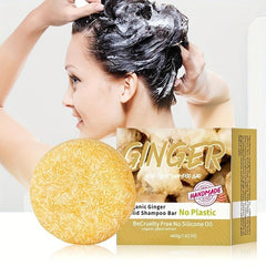 Ginger Shampoo Soap Hair Care Strengthens Repairs Split Ends Smooth Hair