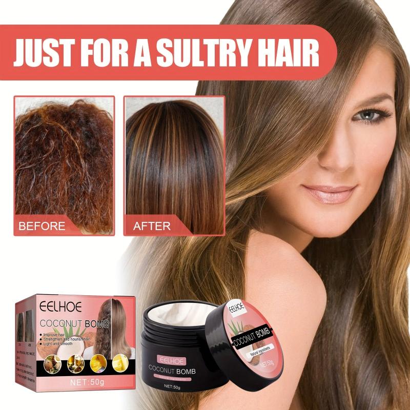 Coconut Bomb Hair Mask Repair Dry Damaged Hair