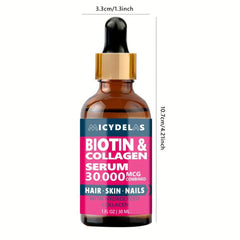 30ml Biotin Collagen Serum: Healthy Hair Root to Tip