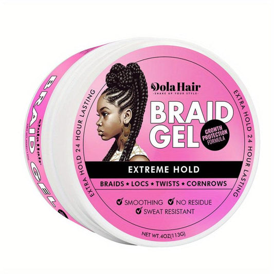 Strong Hold Braid Gel for Twist Locs Braids Edge No Flake Extra Hold High Shine