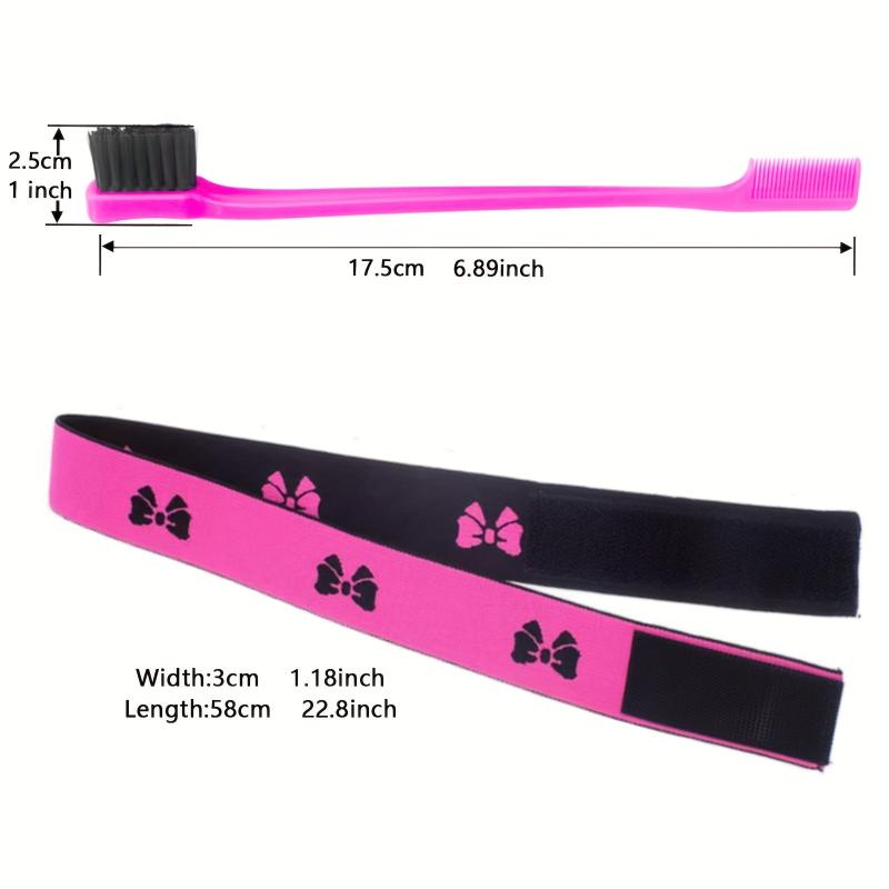 4pcs Edge Control Wax Stick Set with Headband & Brush