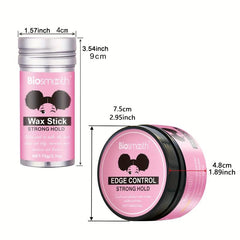 4pcs Edge Control Wax Stick Set with Headband & Brush