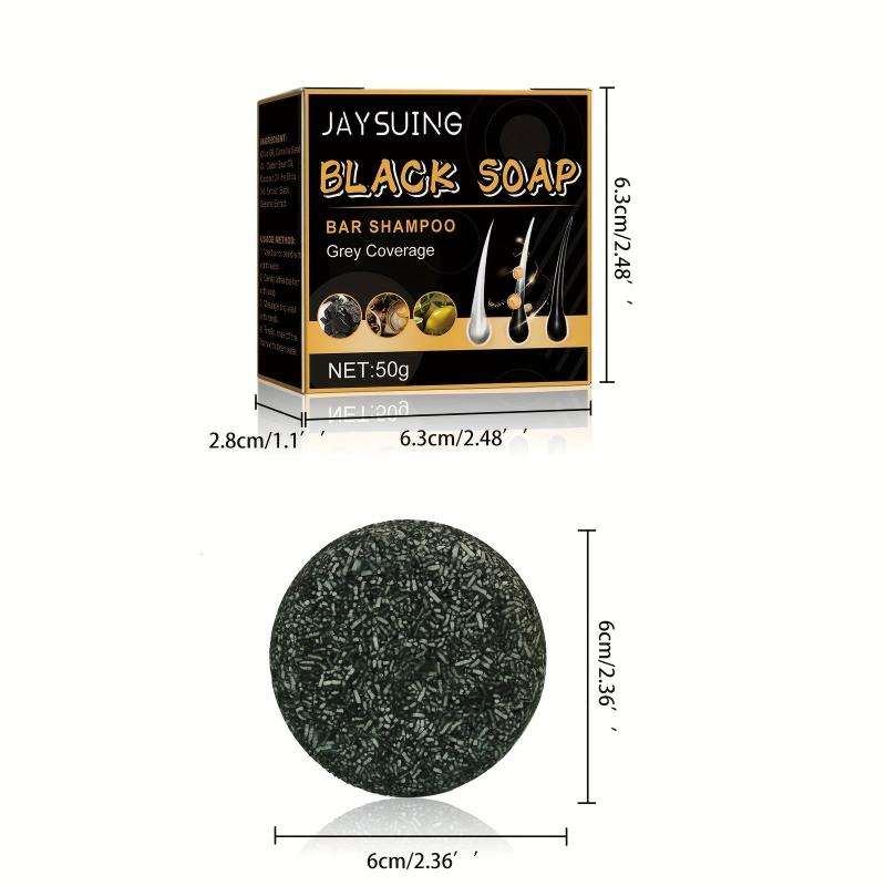 Darkening Hair Shampoo Bar for Grey Coverage, Natural Extracts, All Hair Types