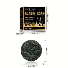 Darkening Hair Shampoo Bar for Grey Coverage, Natural Extracts, All Hair Types
