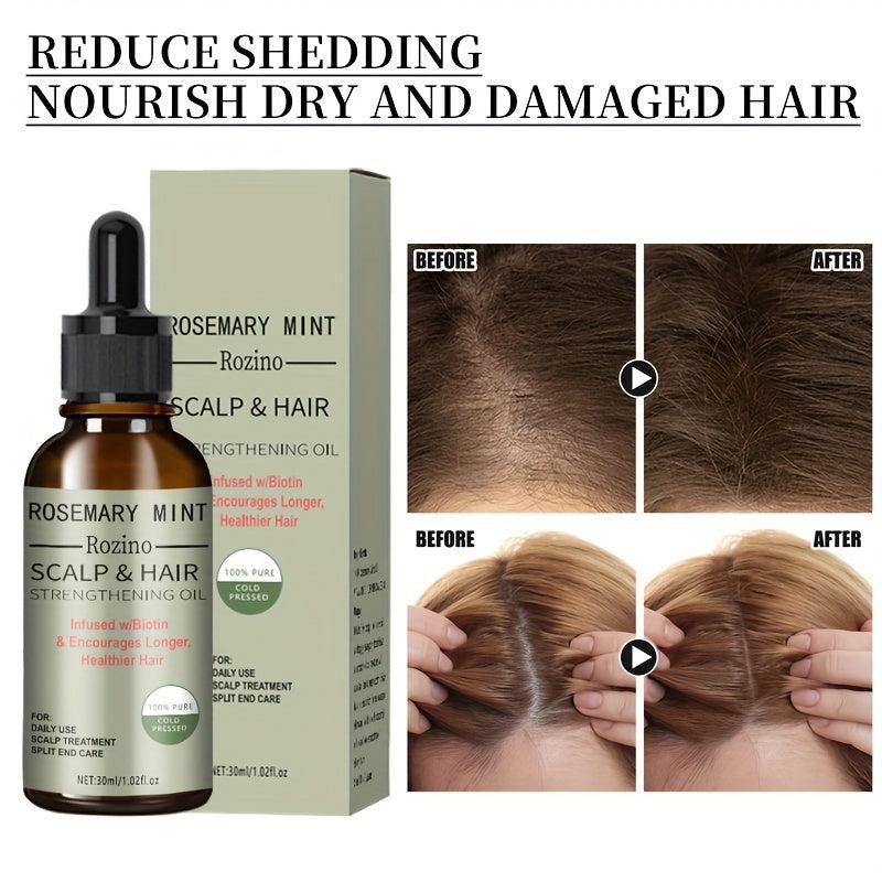 Rosemary Peppermint Hair Care Essential Oil for Repairing Split and Dry Hair