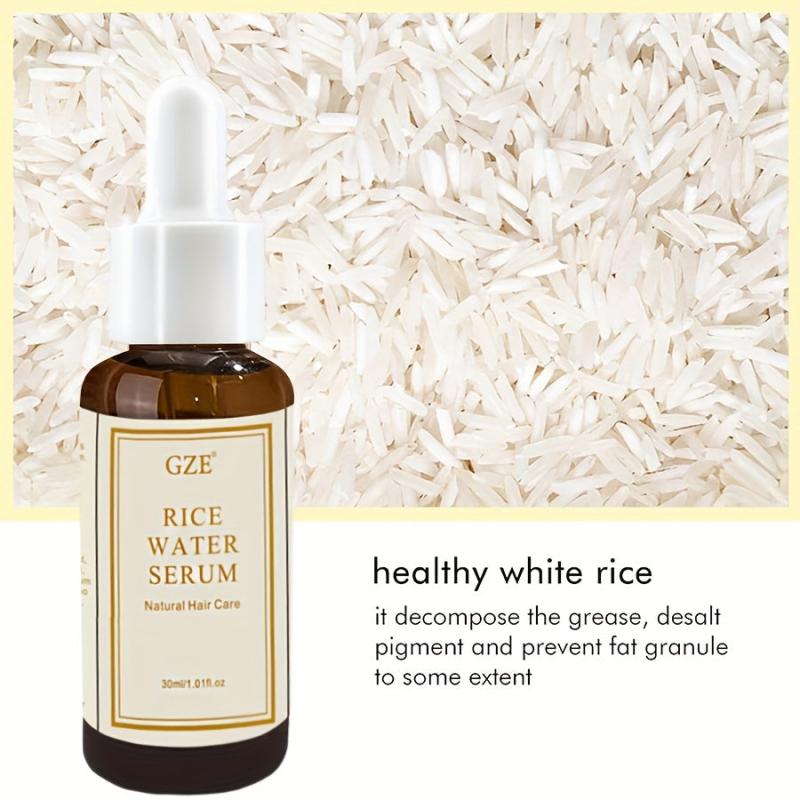 Organic Rice Water Hair Serum Revitalize Strengthen Men Women