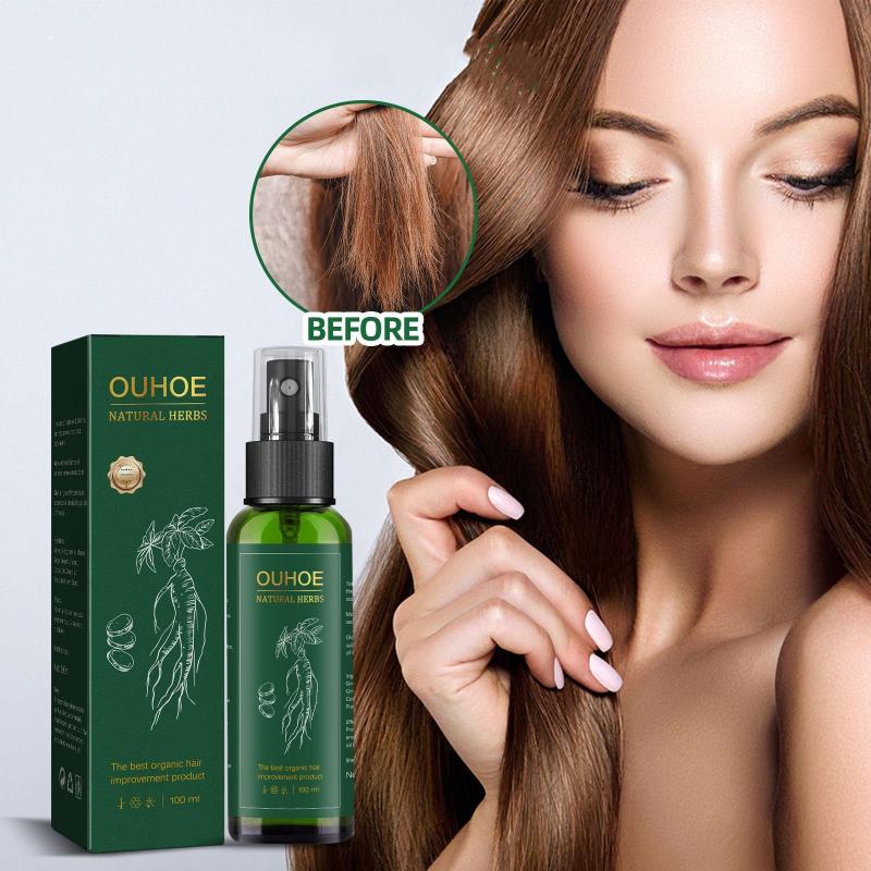 Ginseng Hair Essence Spray 100ml - Repairs Split Ends, Strengthens Hair