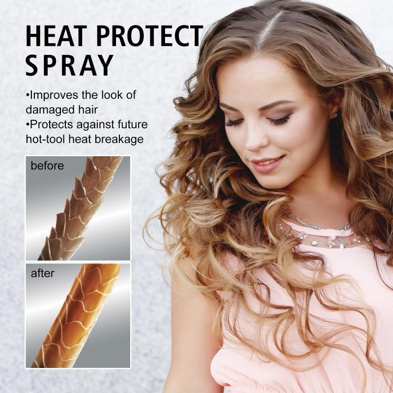 Heat Protectant Spray for Curly Hair, 2pcs