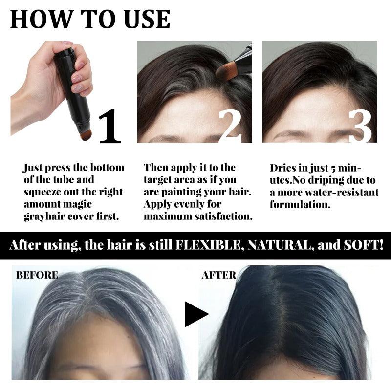 Hair Dye Pen Plant Extract Gray Coverage Hair Mascara