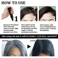 Hair Dye Pen Plant Extract Gray Coverage Hair Mascara
