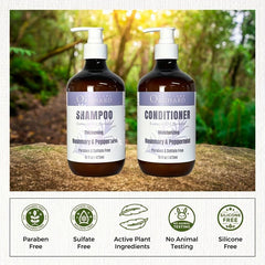 Rosemary Peppermint Essential Shampoo & Conditioner - Hair Care Products