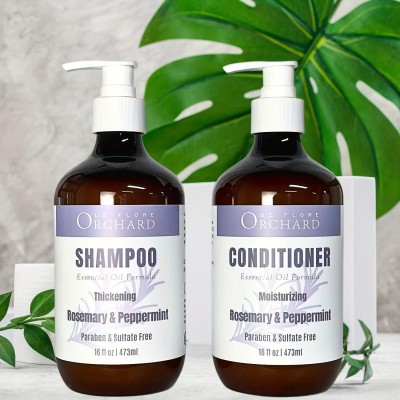 Rosemary Peppermint Essential Shampoo & Conditioner - Hair Care Products