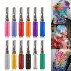 Halloween Disposable Hair Dye Chalk Comb - Instant Hair Highlight Mascara