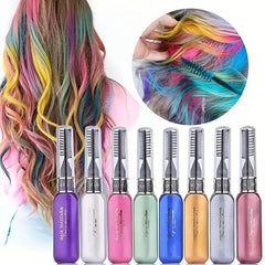 Halloween Disposable Hair Dye Chalk Comb - Instant Hair Highlight Mascara