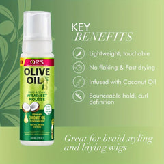 Coconut Infused Hold & Shine Wrap Set Hair Mousse