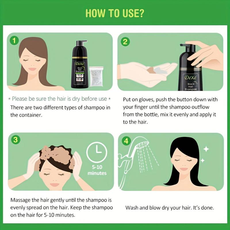 400ml Instant Hair Shampoo Natural Temporary Hair Dye For Men Women