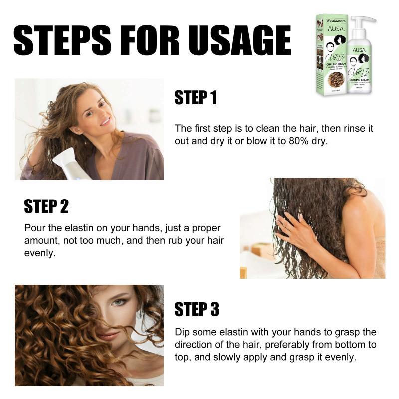 Hydrating Curly Styling Cream for Bouncy Hair